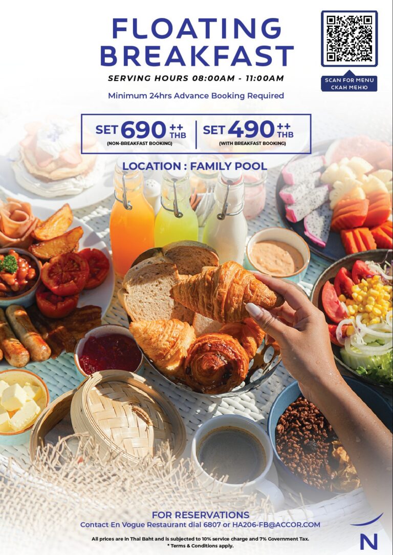 Floating Breakfast Checklist Floating Breakfast Kata Beach | Novotel Phuket Kata Avista Resort